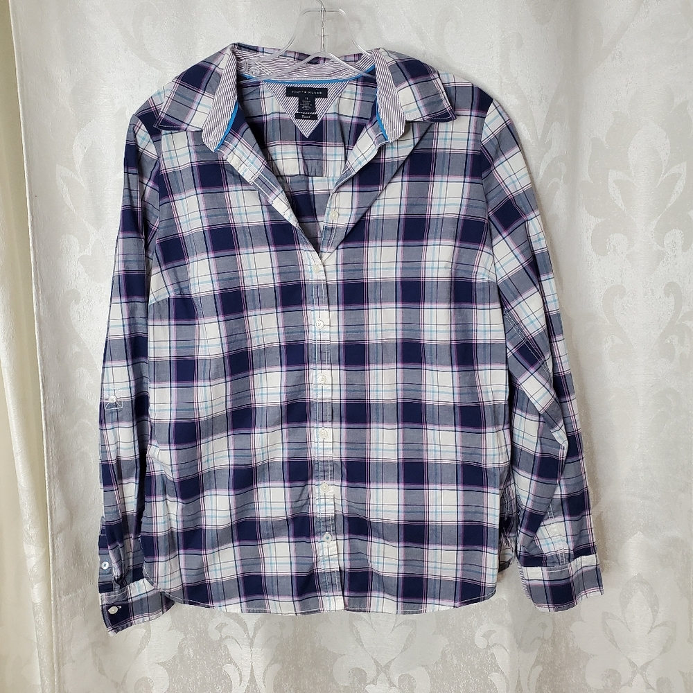 TOMMY HILFIGER Fitted Plaid Button Down
